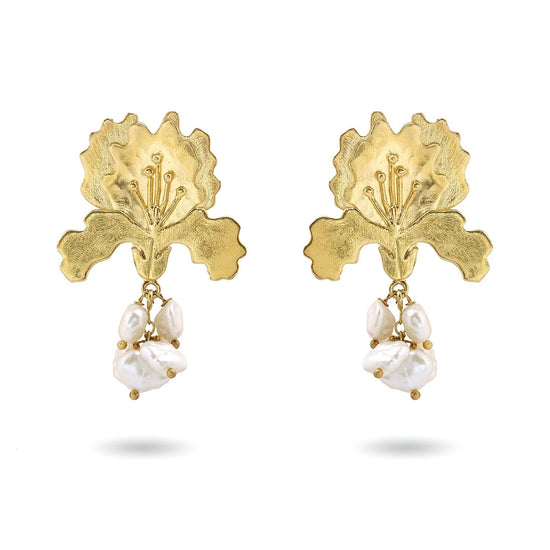 Christine Bekaert Jewelry Earring Iris Pearls